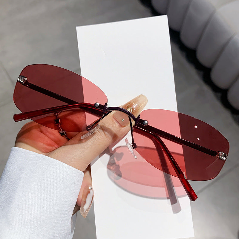 Damen modische Sonnenbrille mit elegantem, schmalem Rahmen Karnz
