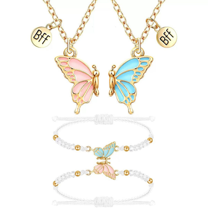 Butterfly Charm Halskette und Armband Set Karnz