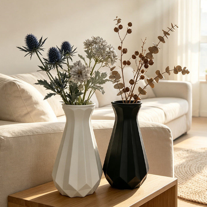 Elegante geometrische Dekovase Karnz