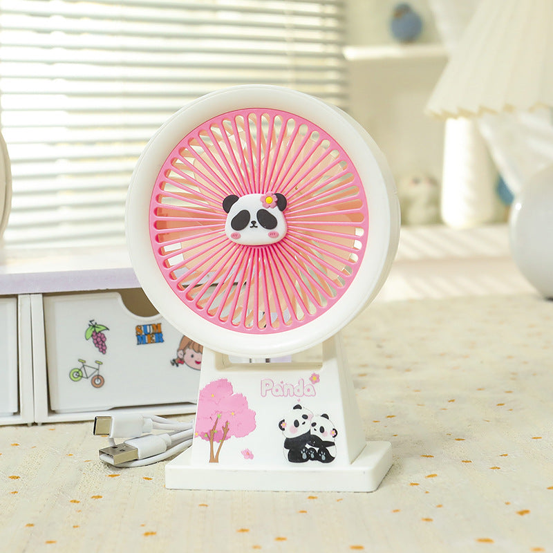 Damen Tragbarer Mini-Ventilator mit süßem Pandamotiv Karnz