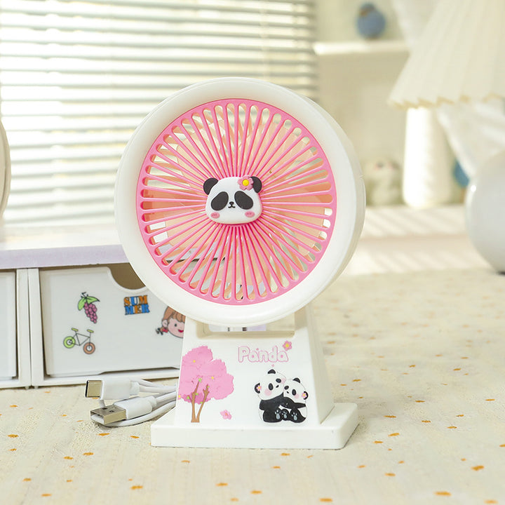 Damen Tragbarer Mini-Ventilator mit süßem Pandamotiv Karnz