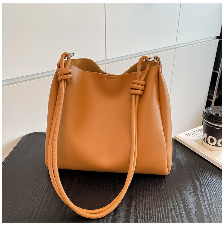 Minimalistische F faux Leder Hobo Tasche Karnz