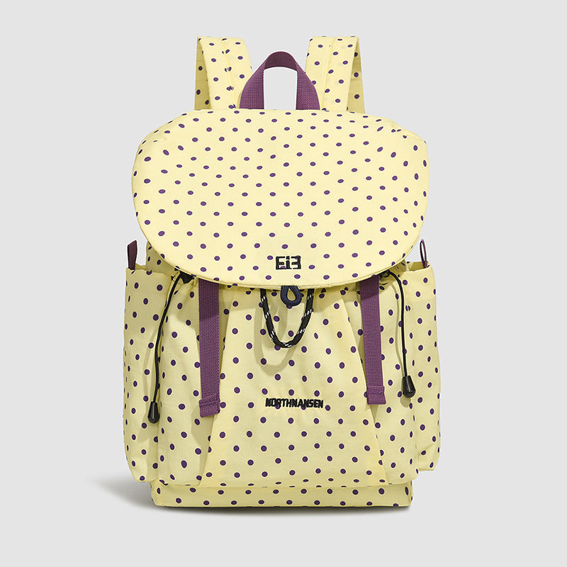 Polka Dot gemusterter Kordelzug-Rucksack