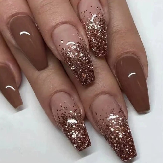 Elegante Langanhaltende Glitzer-Nagelverstärkungen Karnz