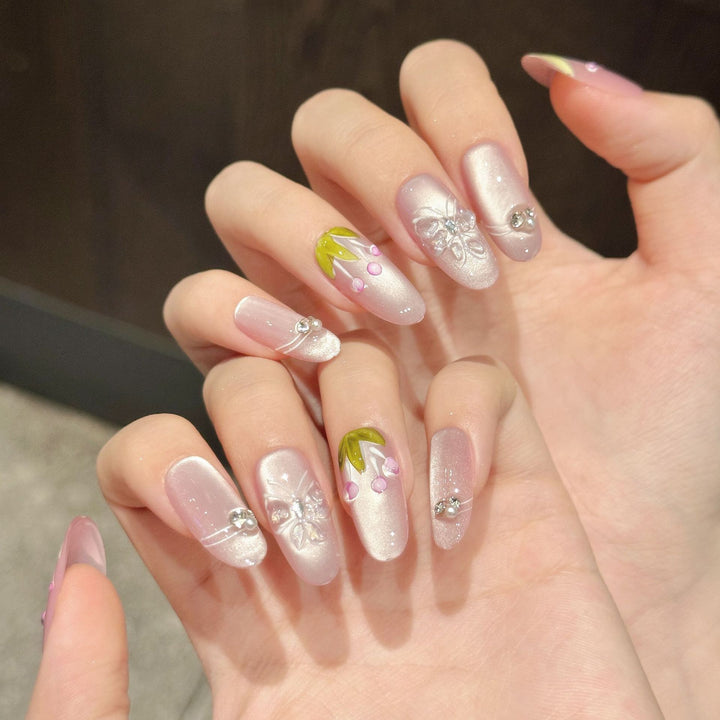 Dekoratives Acryl Press-On Nagelkunst Set