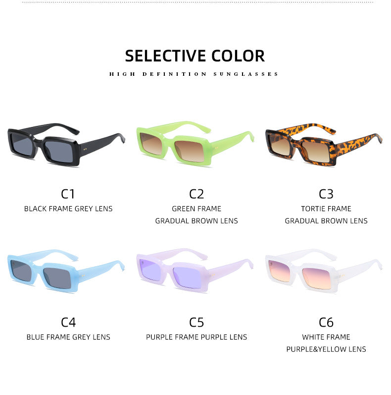 Damen stilvolle quadratische Sonnenbrille mit verspiegelten Gläsern Karnz