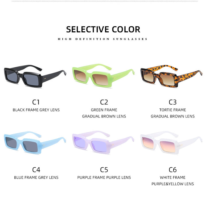 Damen stilvolle quadratische Sonnenbrille mit verspiegelten Gläsern Karnz