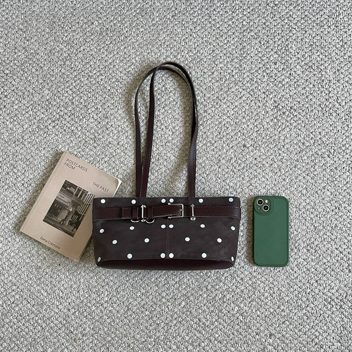 Stylische Pünktchen Schultertasche