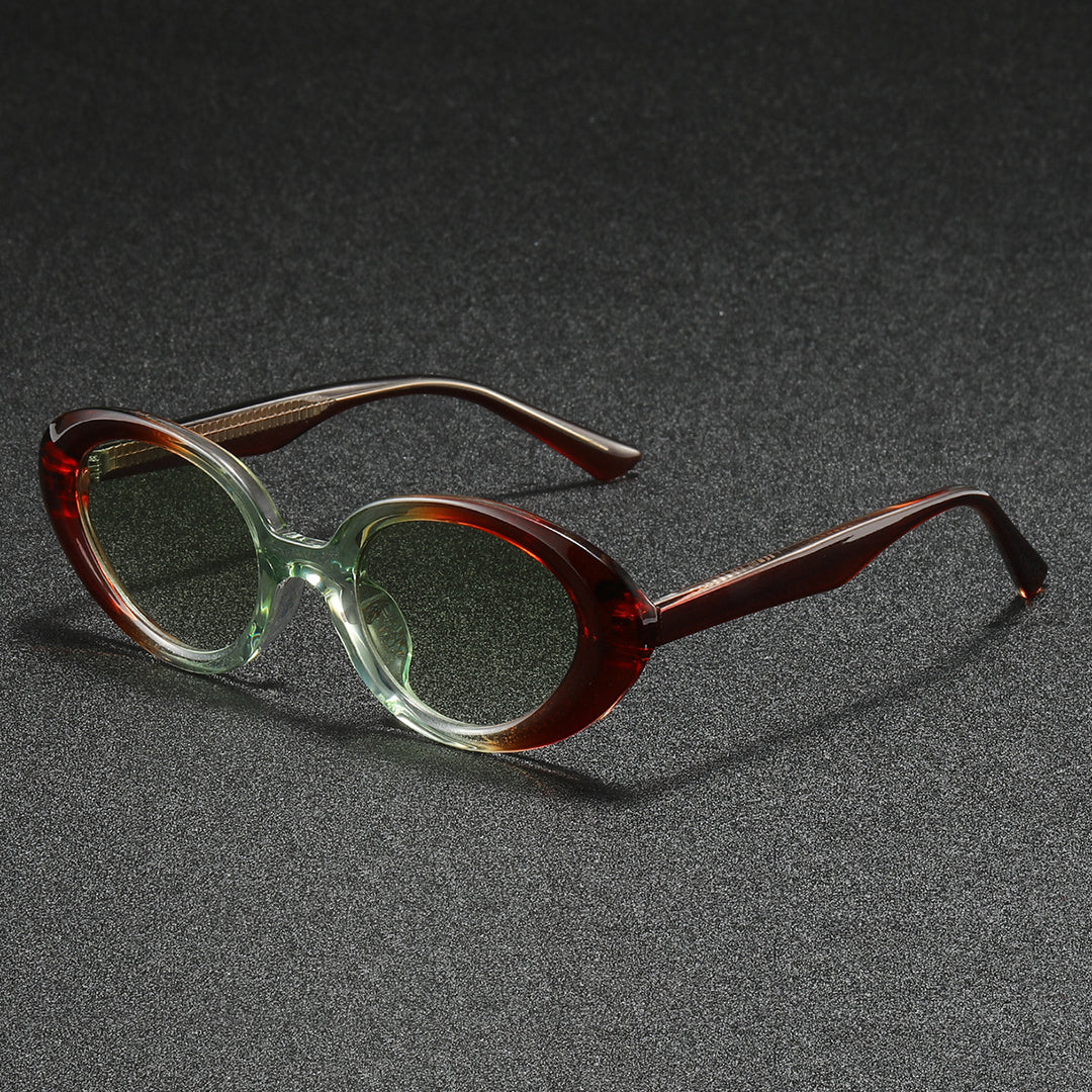Damen modische Sonnenbrille im eleganten, ovalen Design Karnz