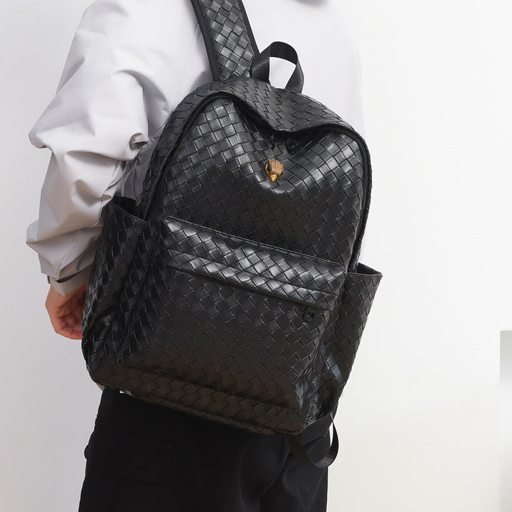 Gewebter Leder Freizeit Rucksack Karnz