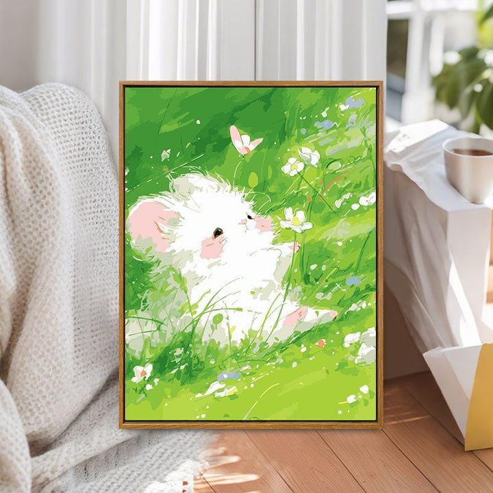 Verspielt Hase Illustration Leinwand Kunst Karnz