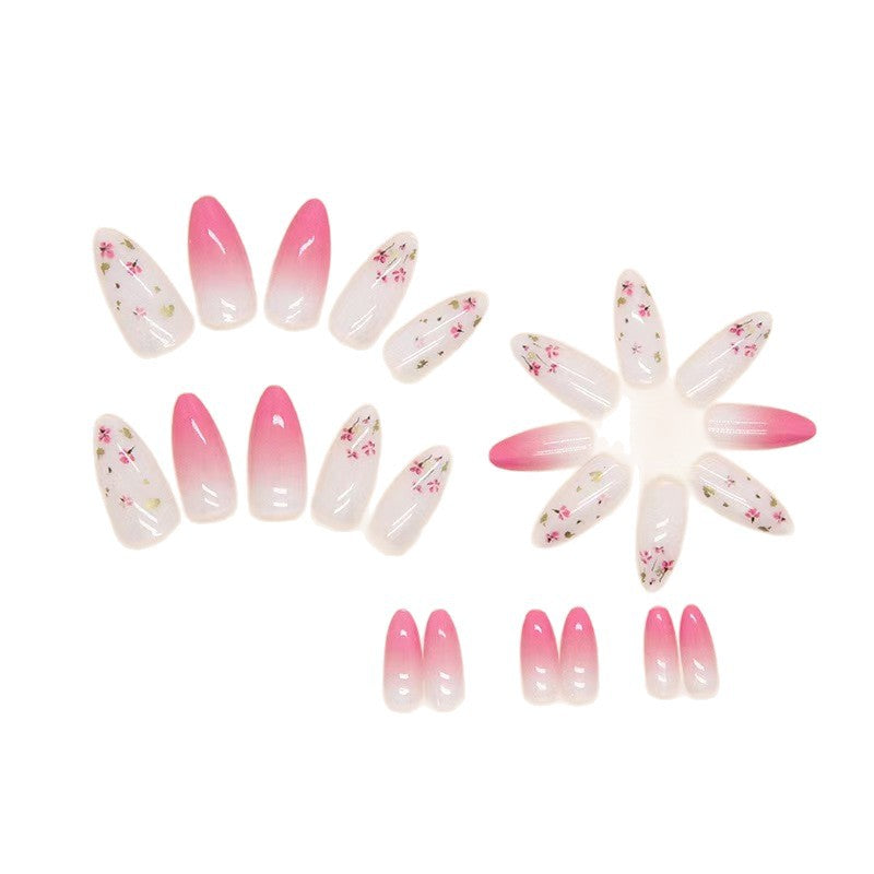 Floral Ombre Press-On Nails Set Karnz