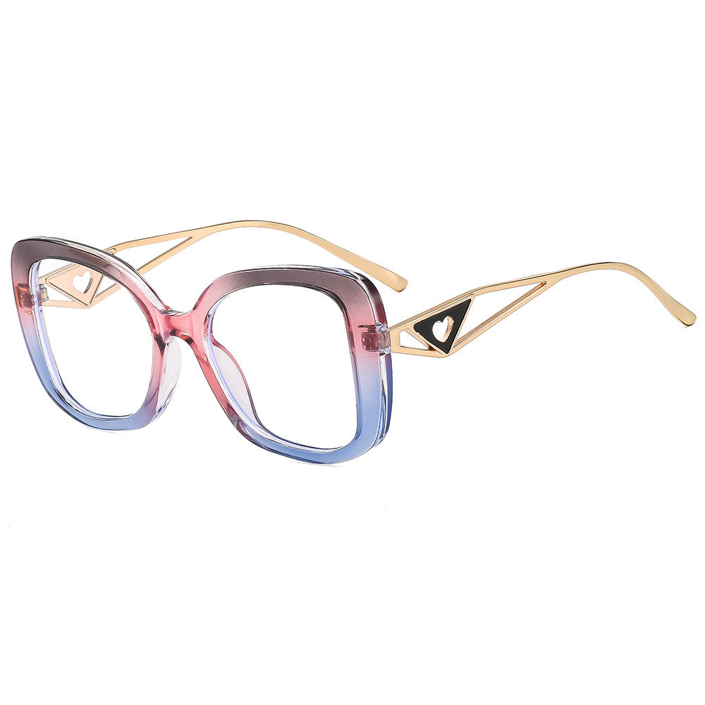 Damen modische oversized Sonnenbrille mit luxuriösem Herzdetail Karnz