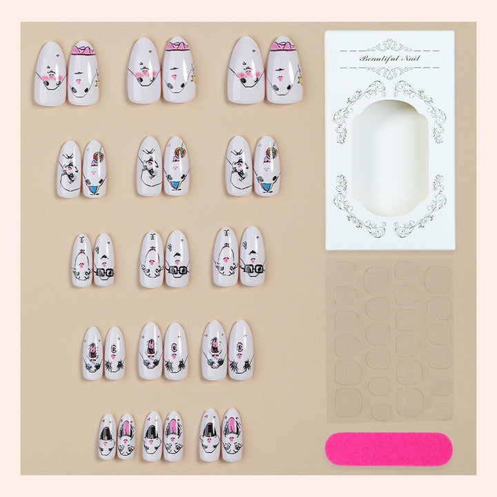 Kreatives Charakter-Themen Press-On Nagelkunst Set Karnz