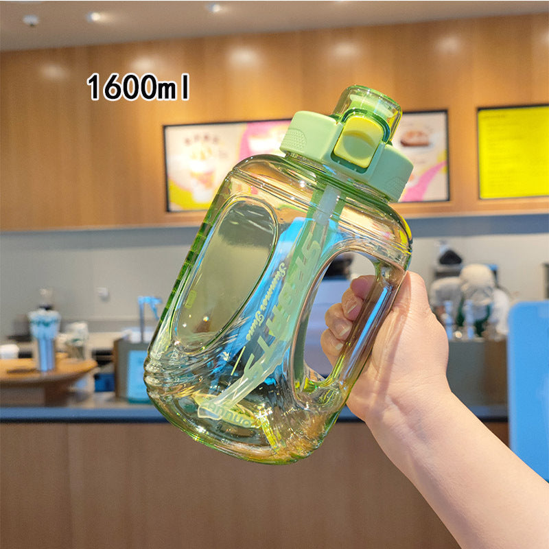 Damen große Wasserflasche mit ergonomischem Tragegriff Karnz