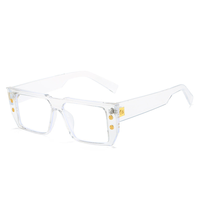 Damen modische klare Brille mit goldenen Akzenten Karnz