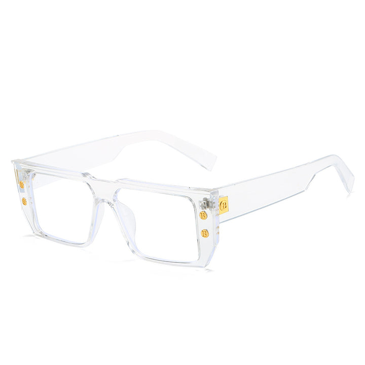 Damen modische klare Brille mit goldenen Akzenten Karnz