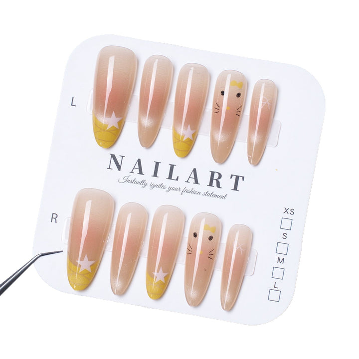 Dekoratives thematisches Press-On-Nagelset Karnz