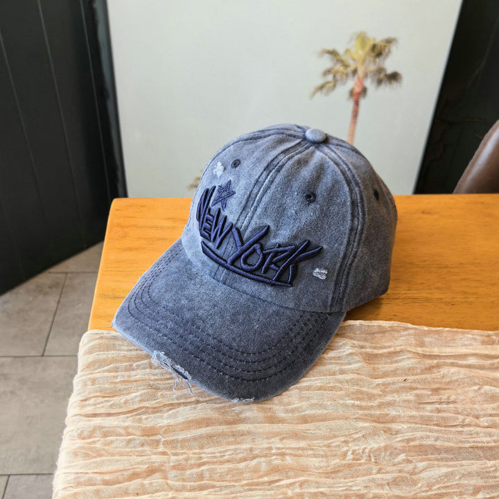 Verblasster Denim Klassische Kappe