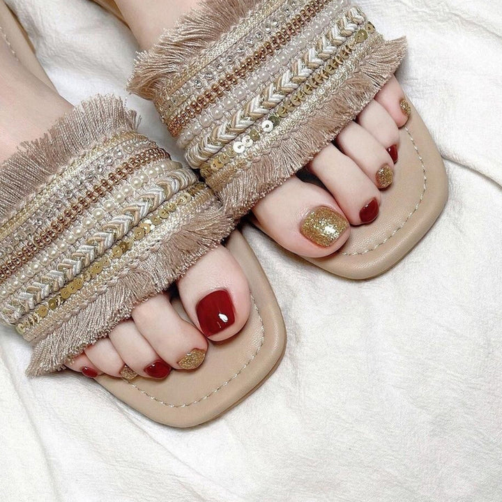 Elegante Sandalen mit Schmuckverzierungen Karnz
