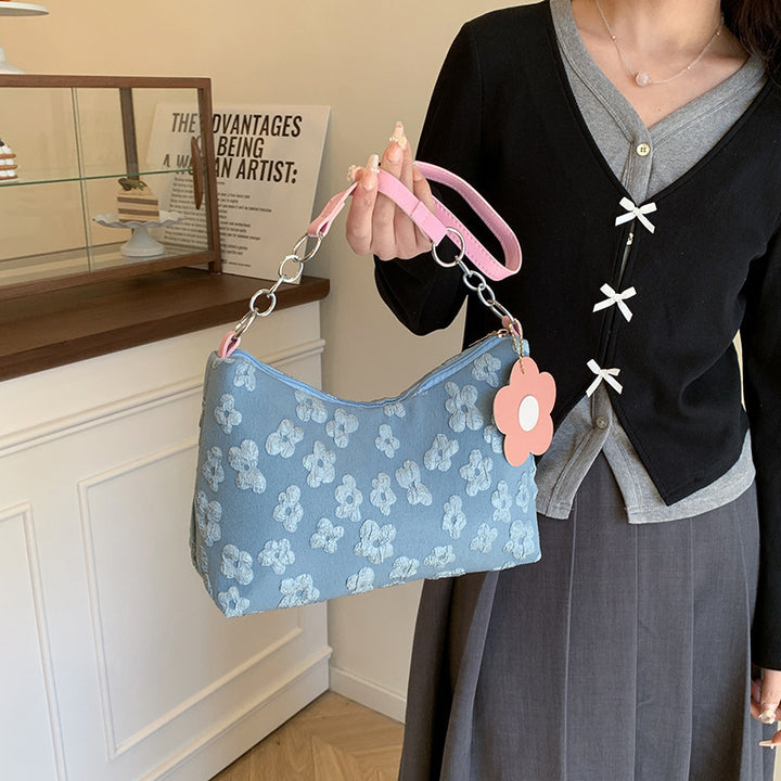 WoStylish Hobo-Handtasche mit floralem Charm Karnz