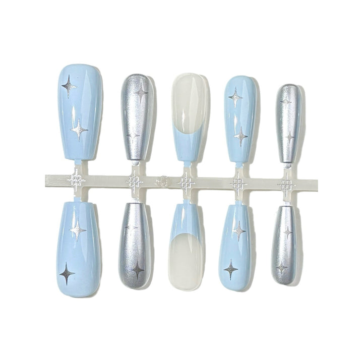 Stylisches Stern-Besetztes Press-On-Nagelset