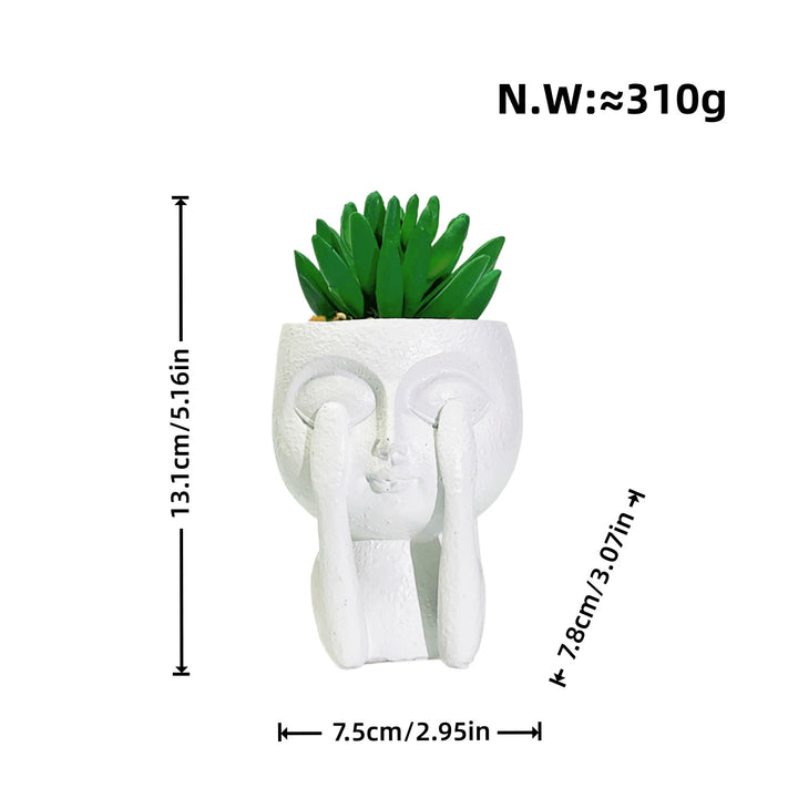 Pflanzgefäß mit Gesichtsmotiv Karnz