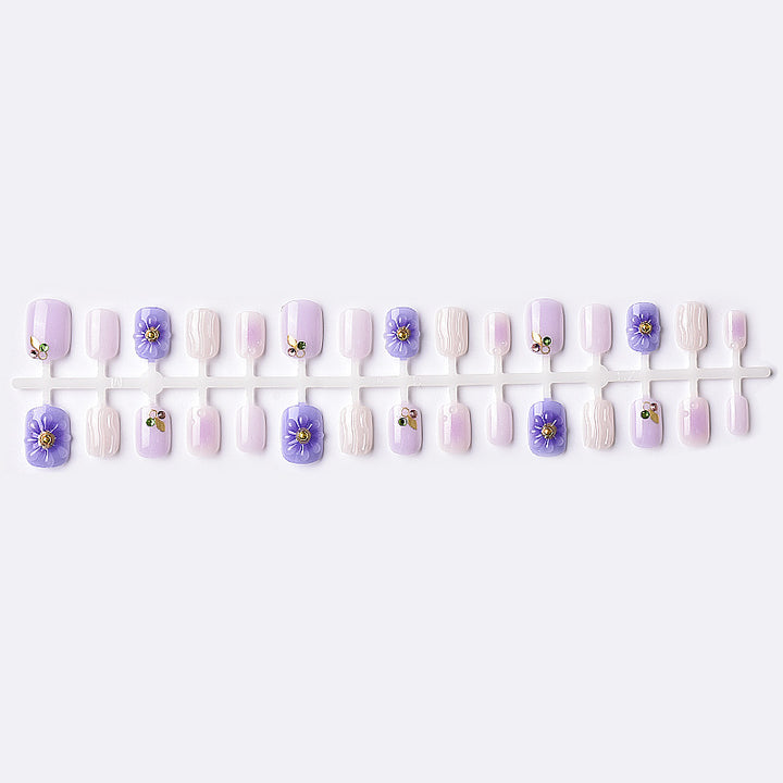 Floral Accent Druck-Nagelset 1790736580