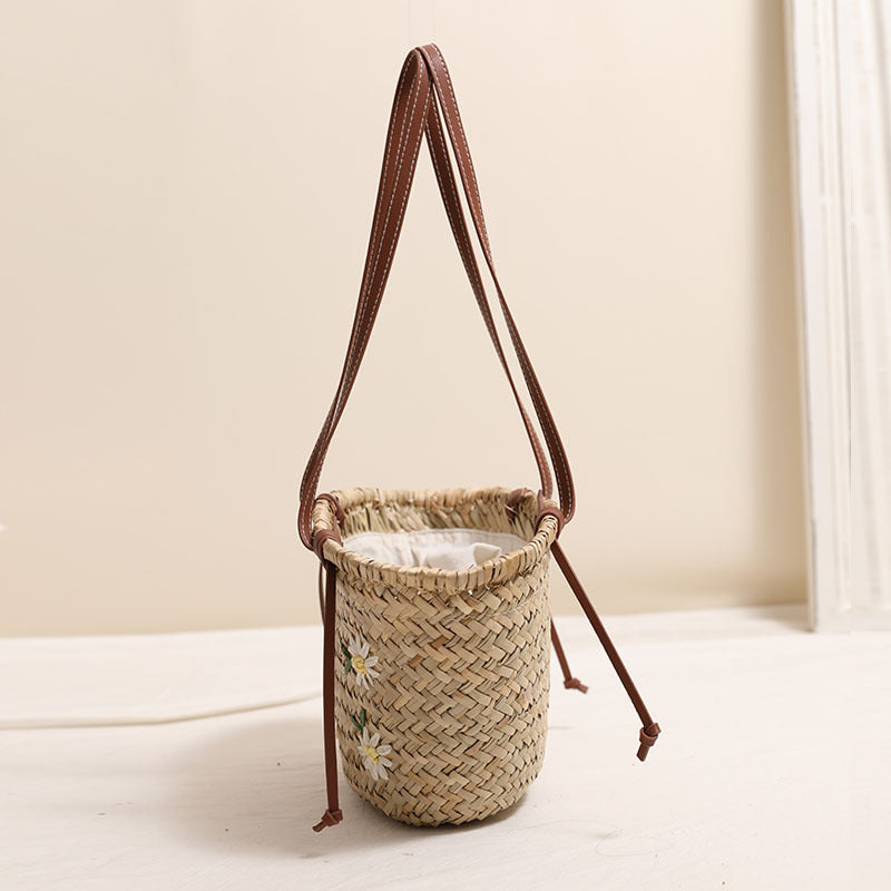 Damen Korbtasche mit floralem Design Karnz