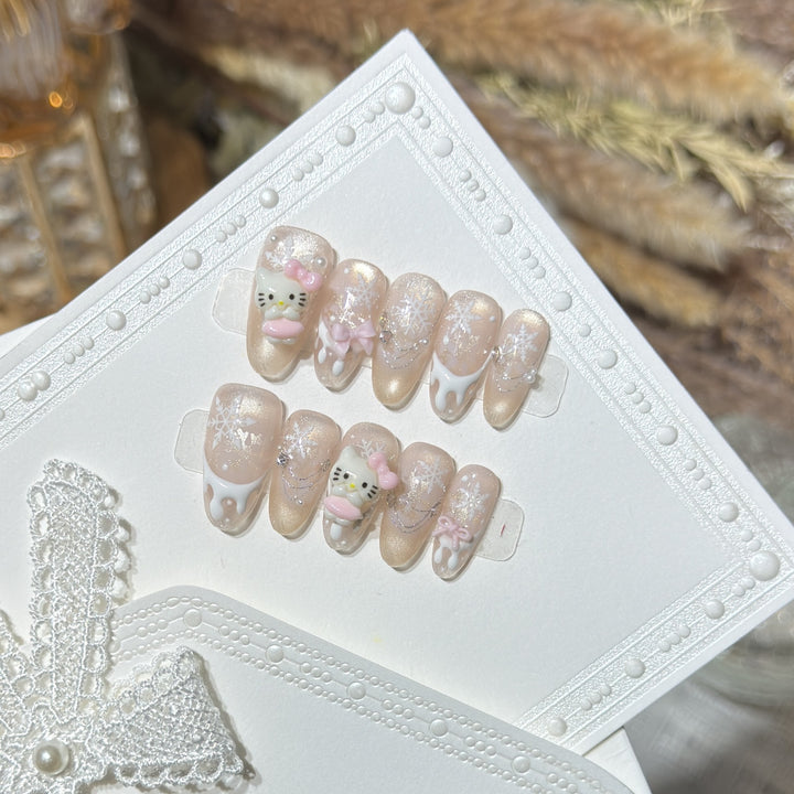 Dekoratives thematisches Press-On-Nagelkunst-Set Karnz