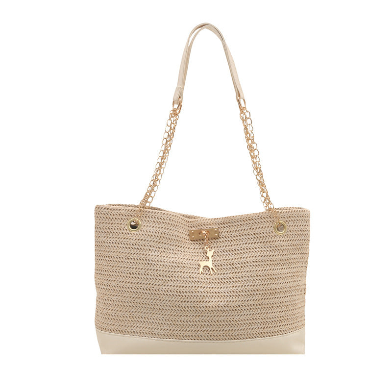 Stylische Geflochtene Strandtasche
