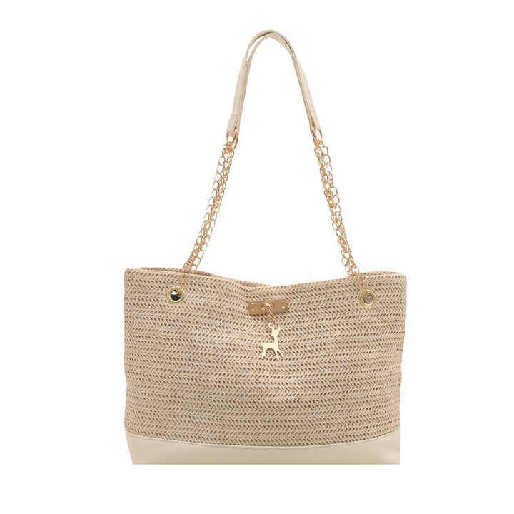 Stylische Geflochtene Strandtasche