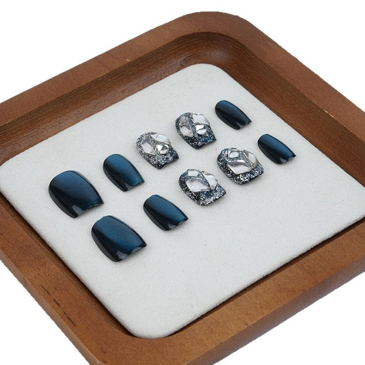 Premium mit Strass besetztes Press-On-Nagelset Karnz