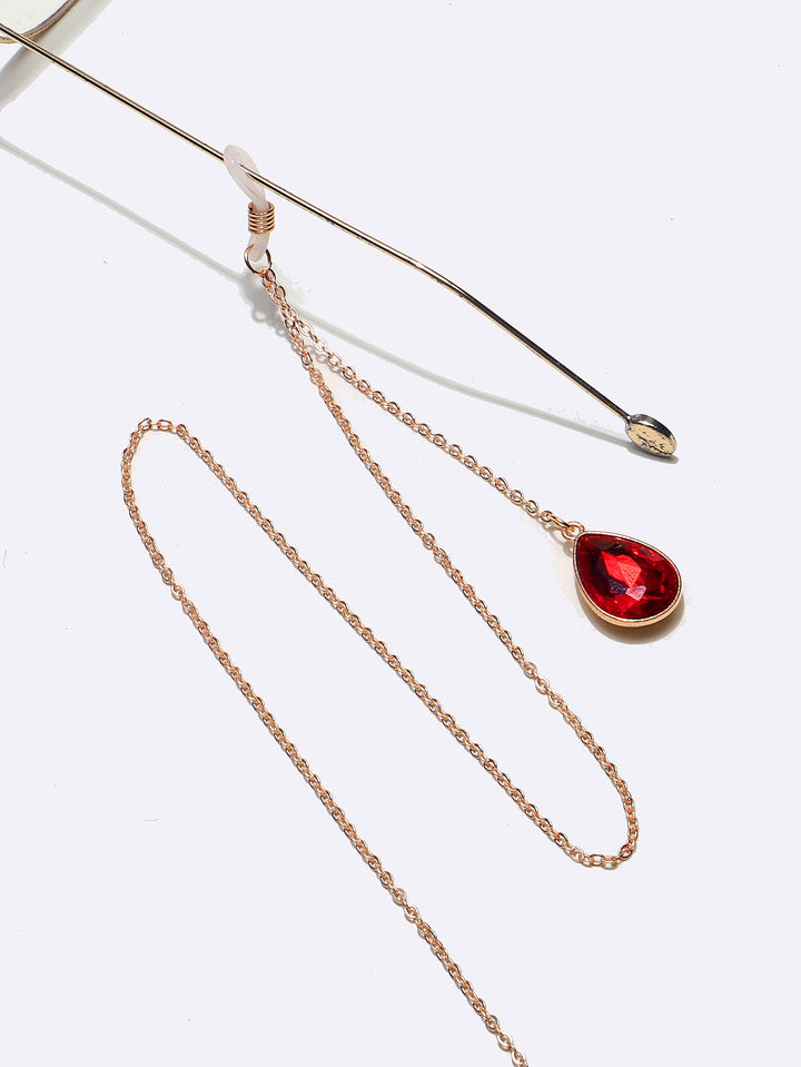 Elegante Tropfen Brillen Kette Karnz