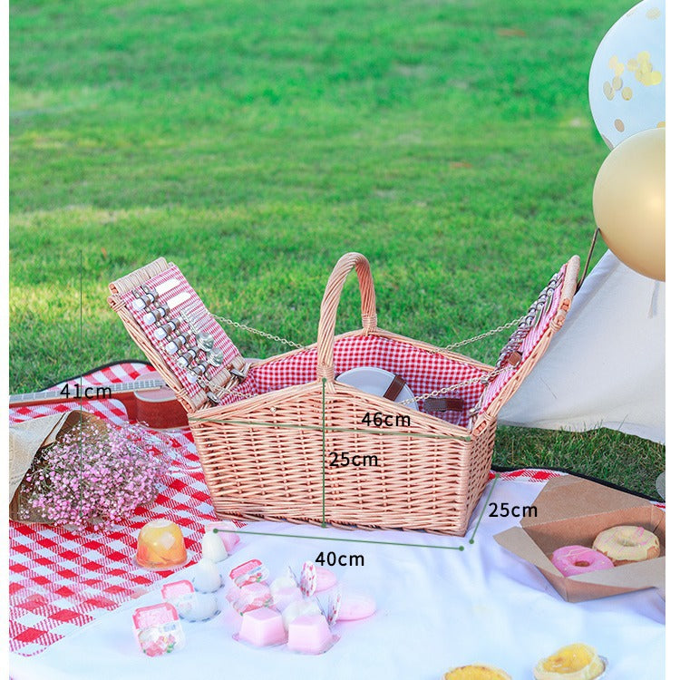 Damen Picknickkorb mit integriertem Geschirrset und robusten Details Karnz