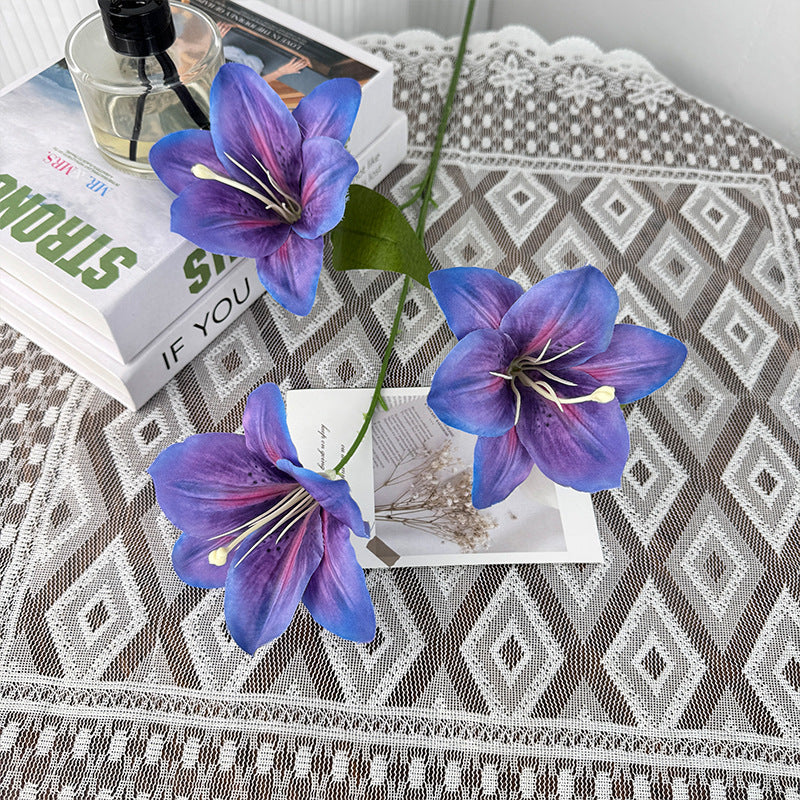 Künstlicher Lilienstängel mit filigranen Blüten Karnz