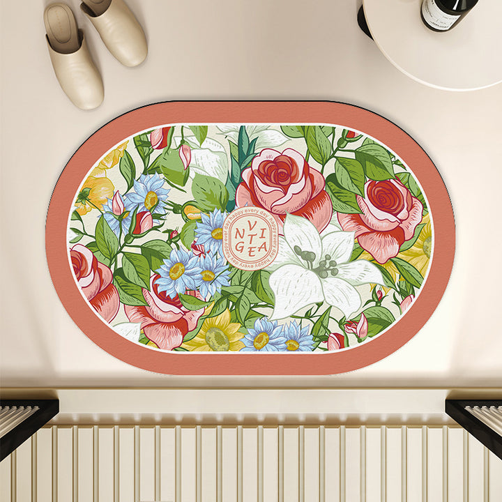 Blumenmotiv Innenbereich Matte