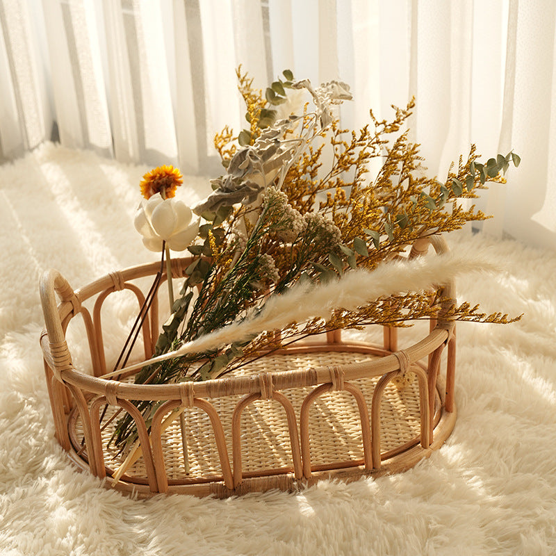 Damen ovaler Rattan-Servierkorb Karnz