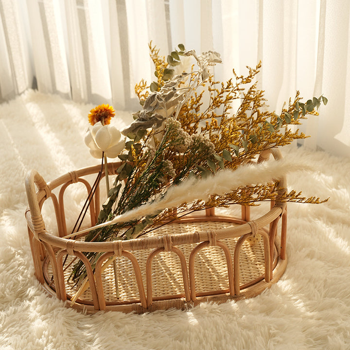 Damen ovaler Rattan-Servierkorb Karnz