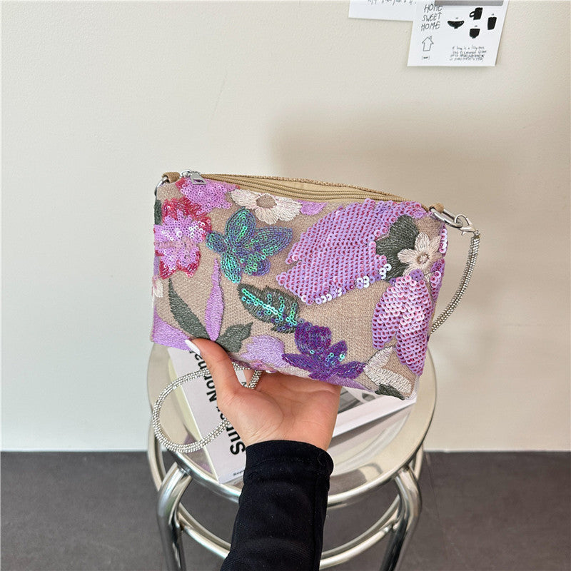 WoFloral Verzierte Clutch Tasche Karnz
