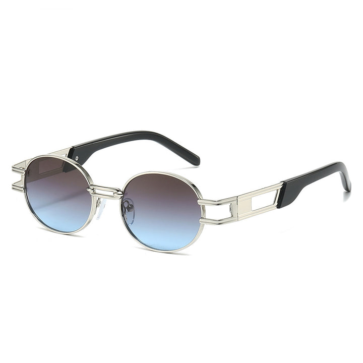 Moderne Minimalistische Runde Sonnenbrille Karnz