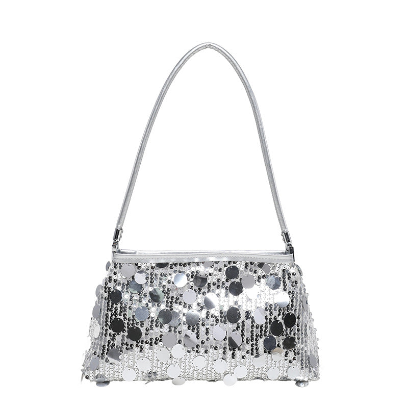WoGlamorous Pailletten Abend Schultertasche Karnz