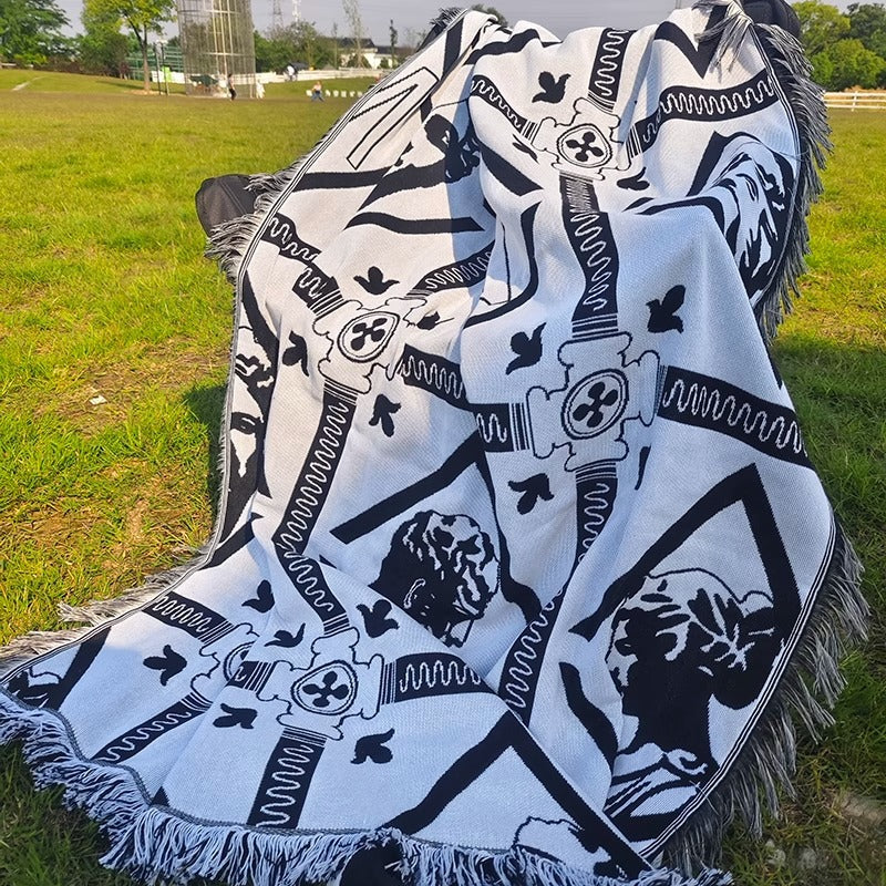 Stylische geometrische Druck-Wurfdecke