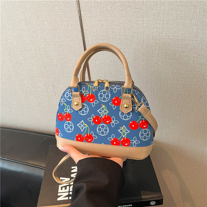WoBestickte Kirschmuster-Handtasche Karnz