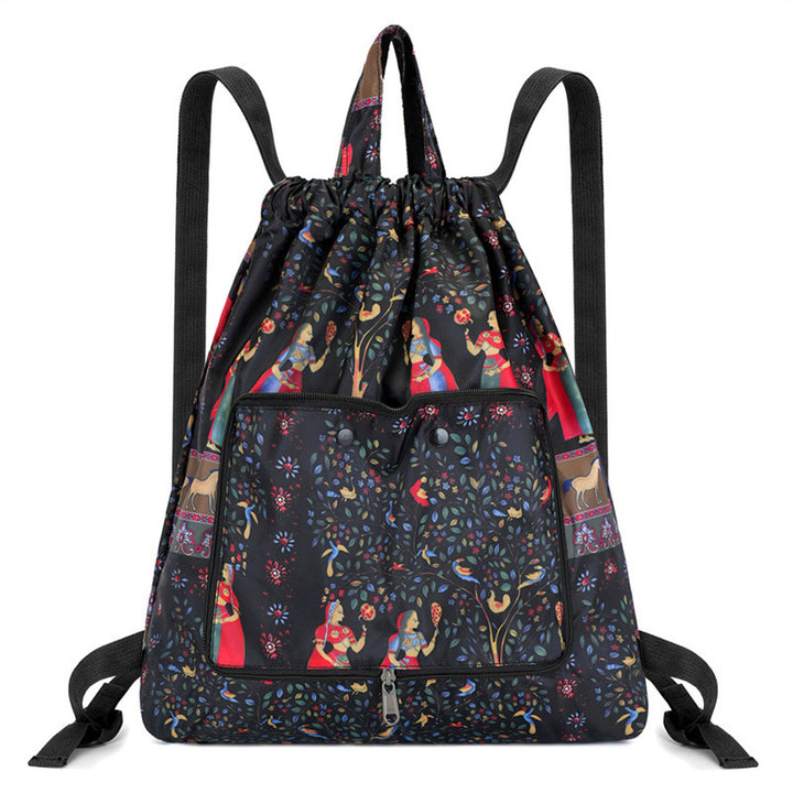 Leichter Blumen-Schnür-Rucksack Karnz