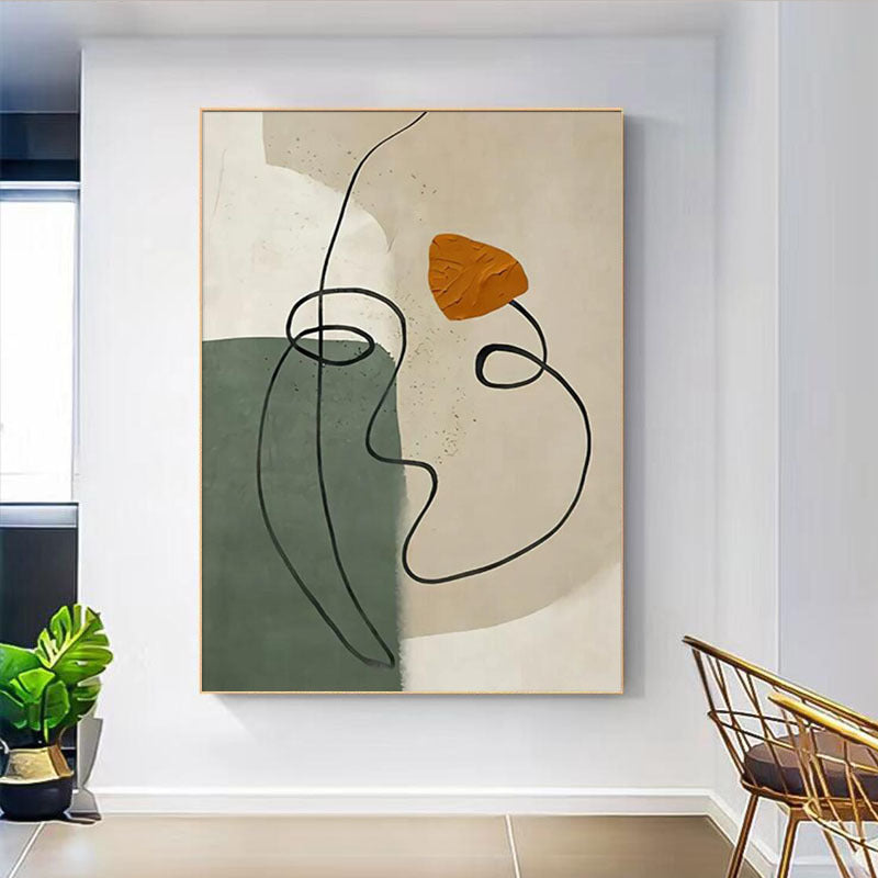 Linienkunst Leinwand Wanddruck