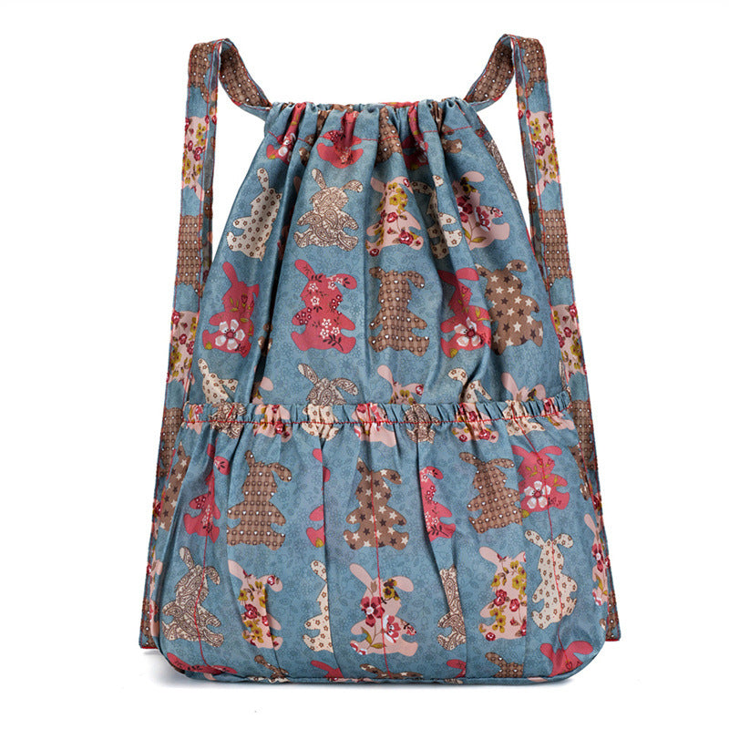 Blumenmuster Zugbeutel Rucksack Karnz