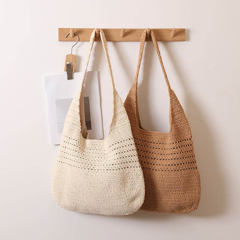Damen Handgefertigte Stricktasche mit lässigem Design Karnz