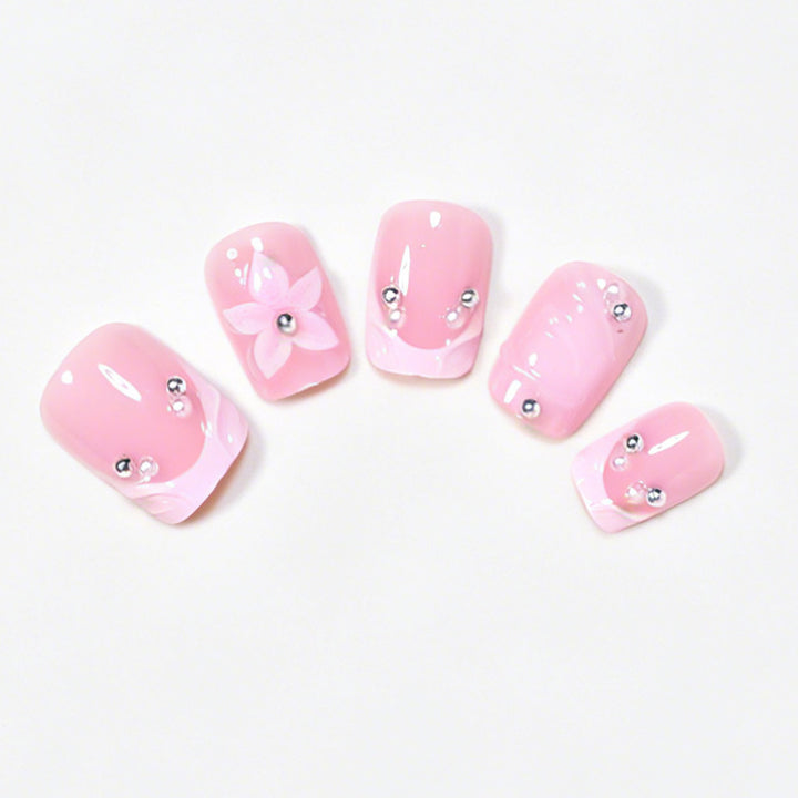 Dekoratives Florales Acryl-Nagelkunst Set Karnz