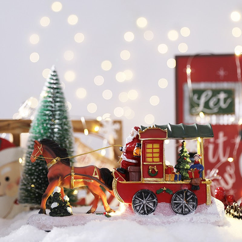Vintage Weihnachtsmann Schlitten Ornament